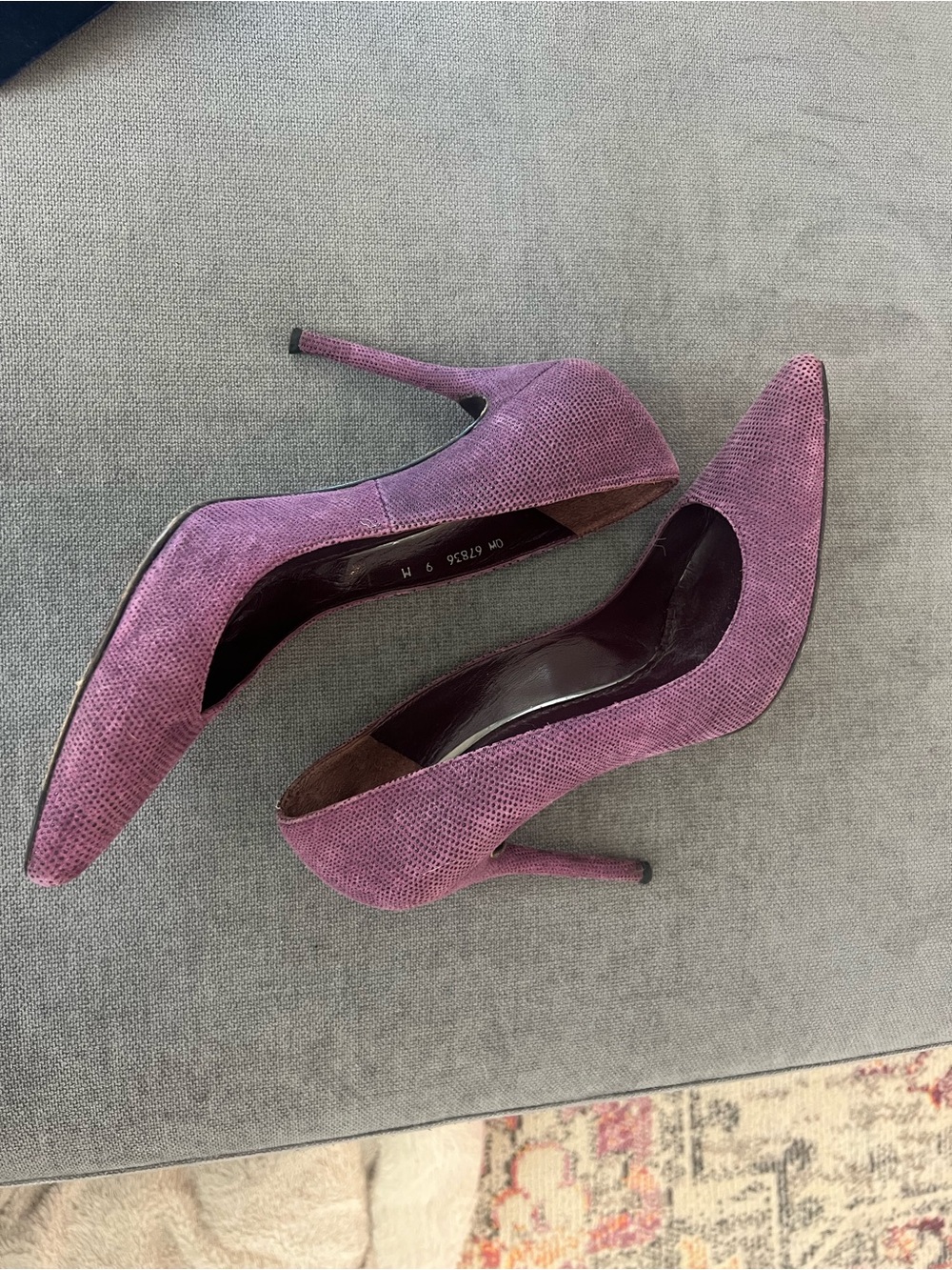 Pointed-Toe Purple Stiletto Pumps - Women's Dress Heels